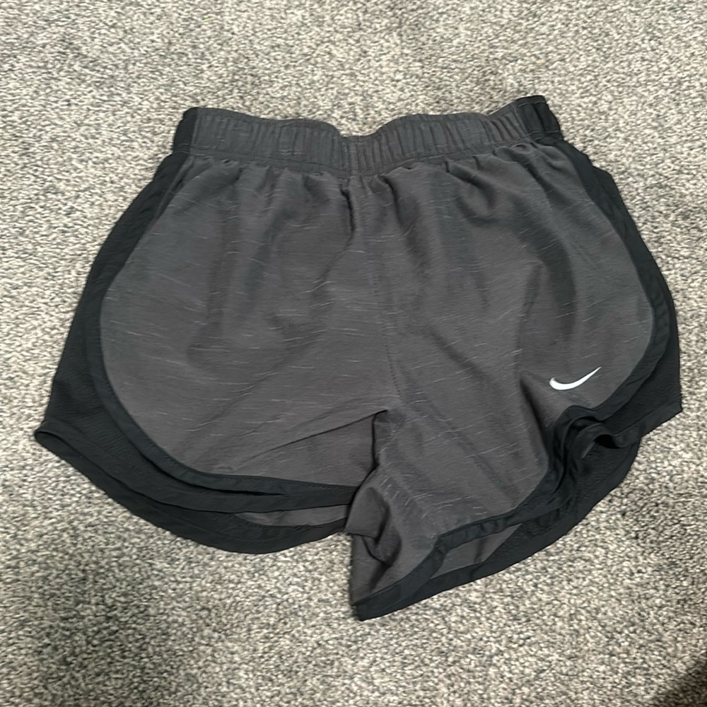 grey/black nike shorts
